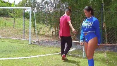 Dani Clark And Lina Henao In Fucking Outdoors On The Public Sports Field With Her Soccer Coach Football!! - upornia.com